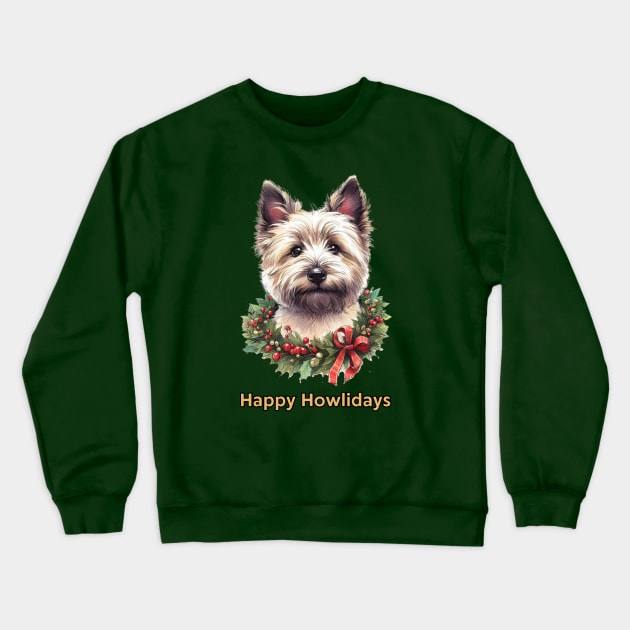 Happy Howlidays Cairn Terrier Crewneck Sweatshirt by ZogDog Pro